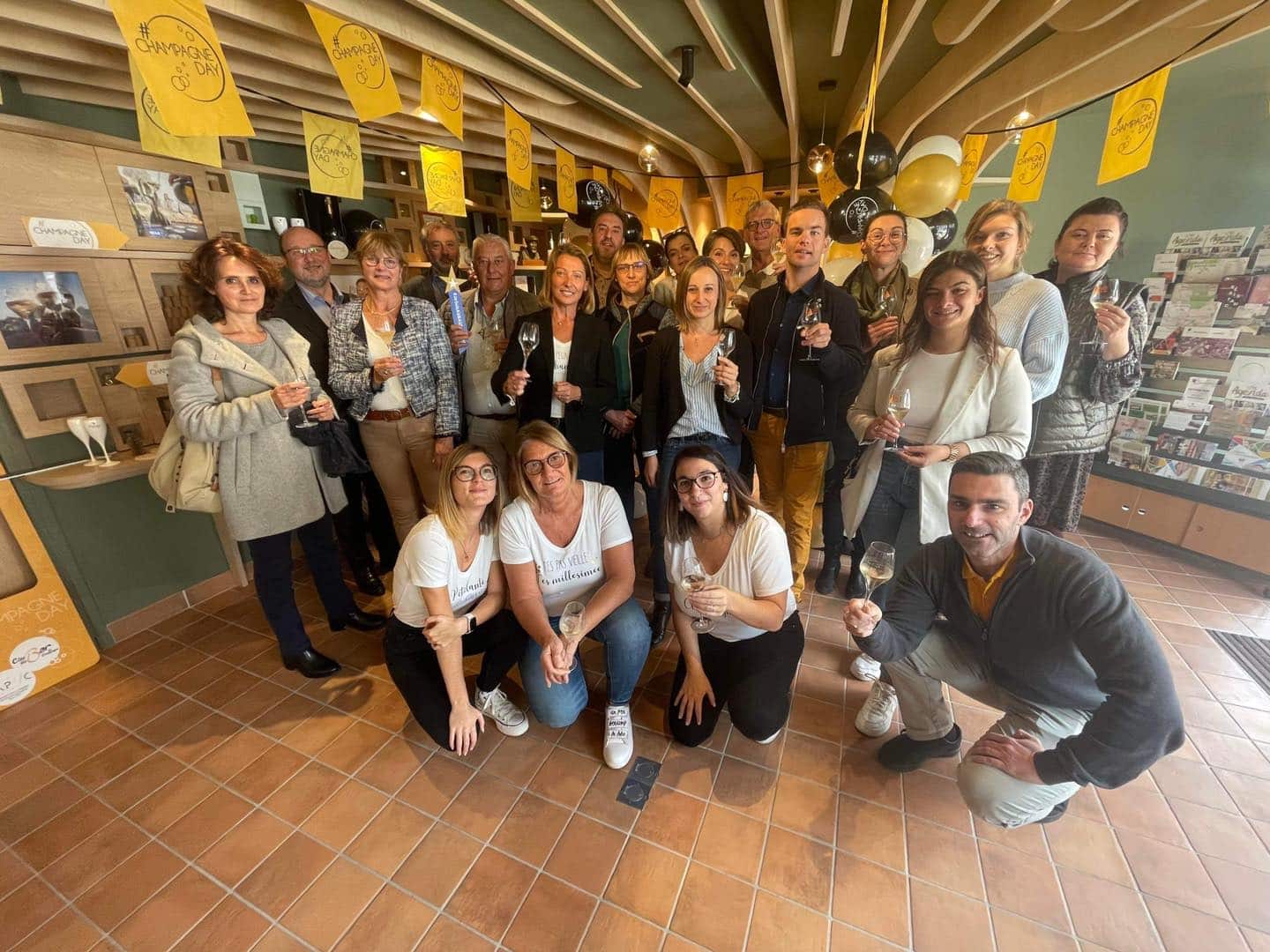 Photo d'équipe du barséquanais pour le champagne day